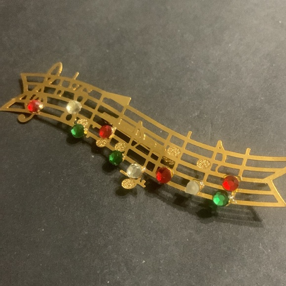 Rare 1960’s Musical Note Christmas Brooch - Picture 3 of 4